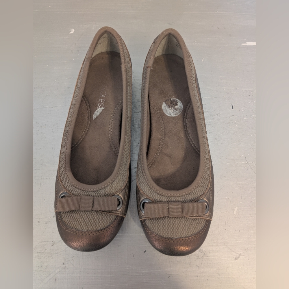Aerosoles Leather Flats  Chic Office Casual Comfy Preppy Academia 6,5 M